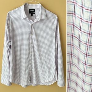 Bonobos White and Blue Checkered Casual Button Down Shirt